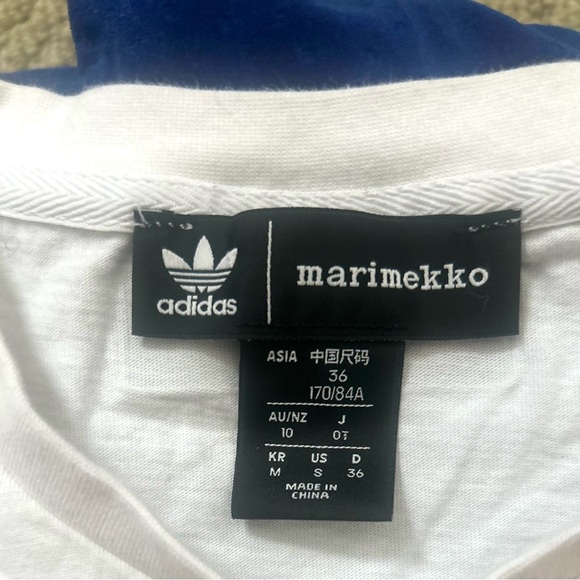 Adidas Originals x Marimekko women’s cropped shirt with trefoil print size S - Picture 4 of 5